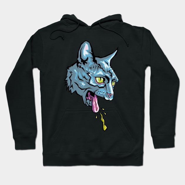 Puke Cat Hoodie by Silurostudio